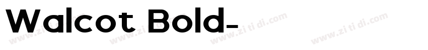Walcot Bold字体转换